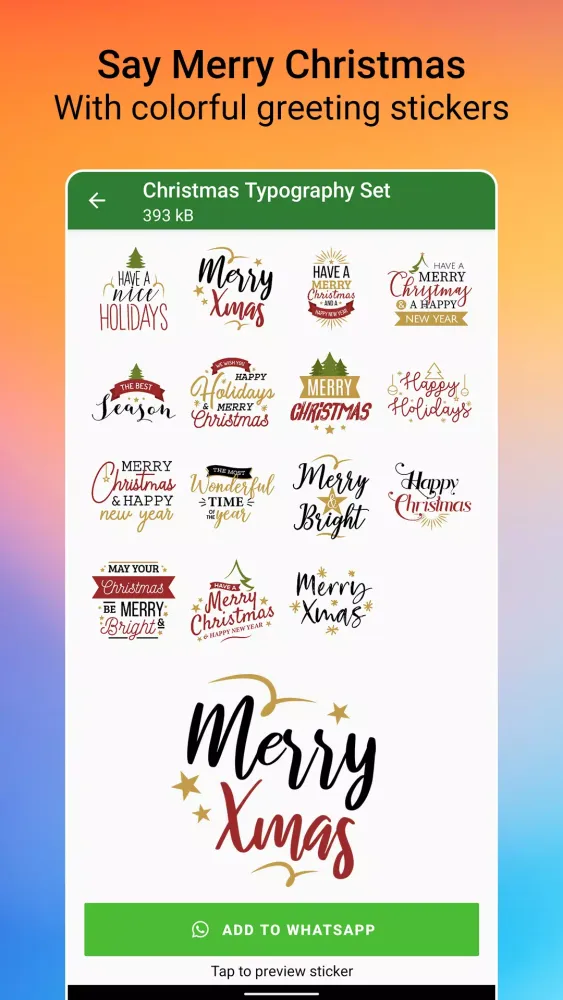 Christmas Stickers WASticker Screenshots