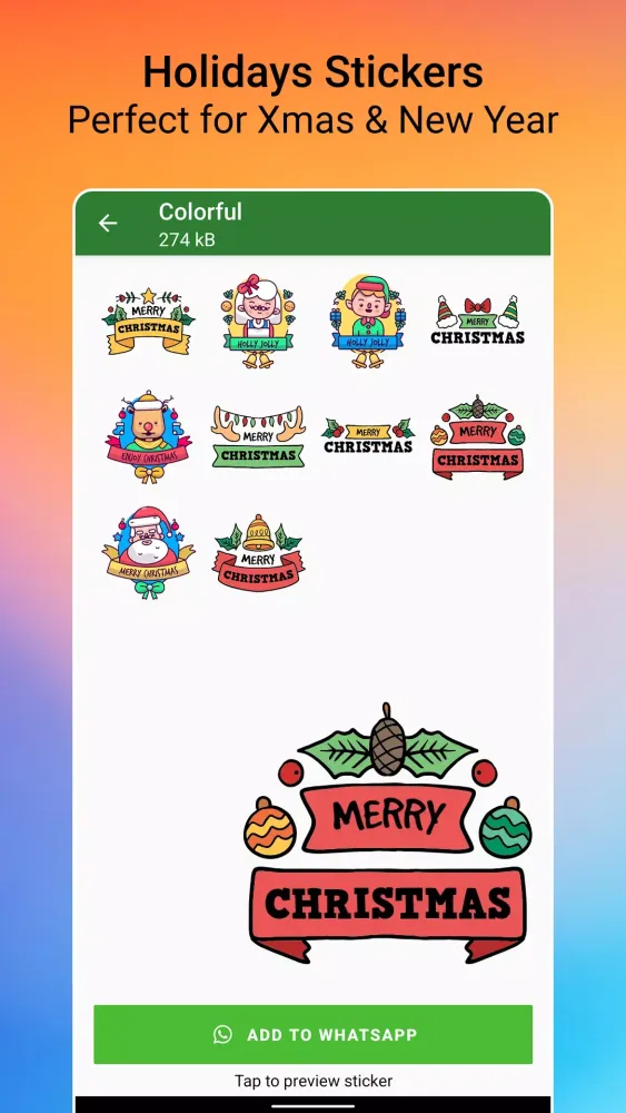 Christmas Stickers WASticker Screenshots