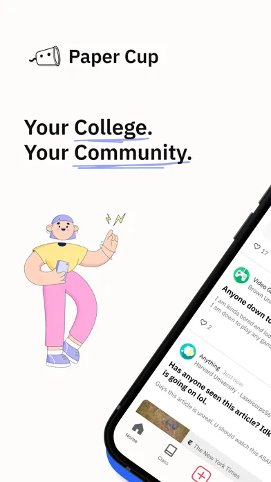 Ảnh chụp màn hình của Paper Cup - College Community