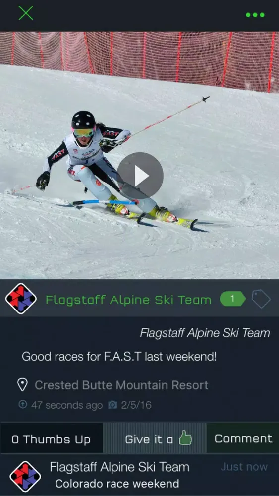Flagstaff Alpine Ski Team FAST SnowZoom スクリーンショット
