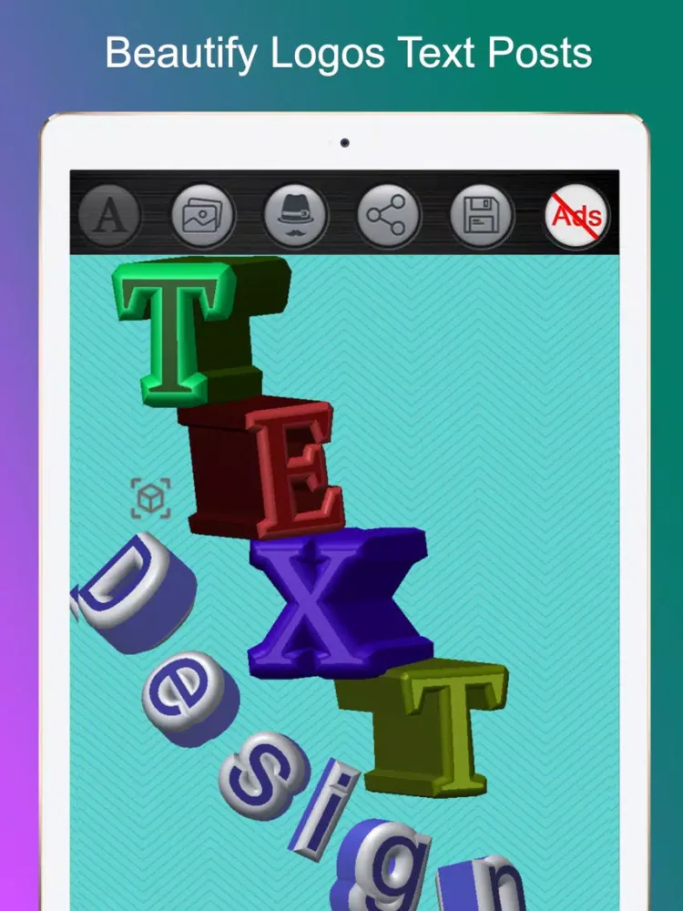 Captures d'écran de 3D Text Art - Design Font Logo iPad 