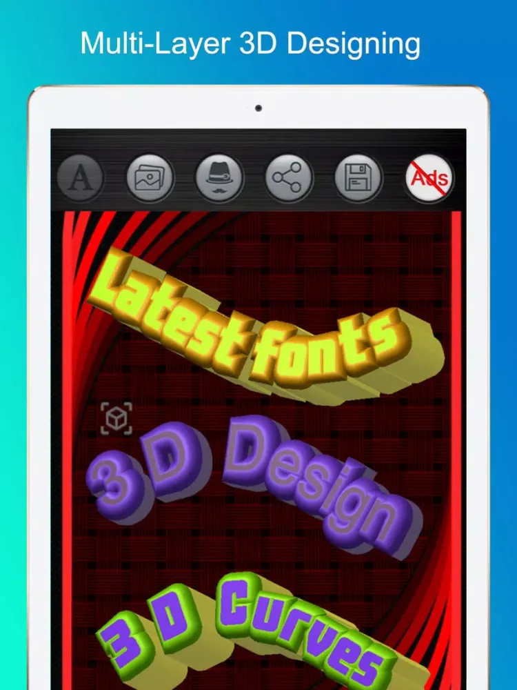 Captures d'écran de 3D Text Art - Design Font Logo iPad 