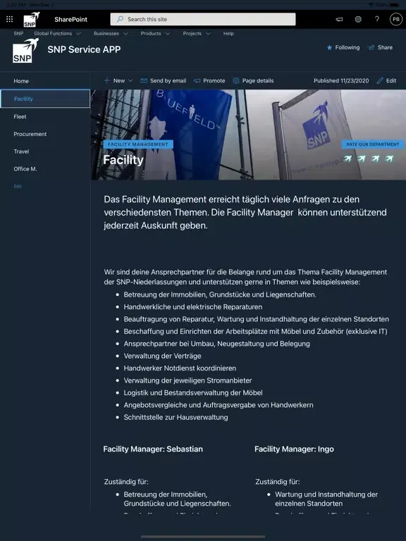 SNP Service iPad  Screenshots