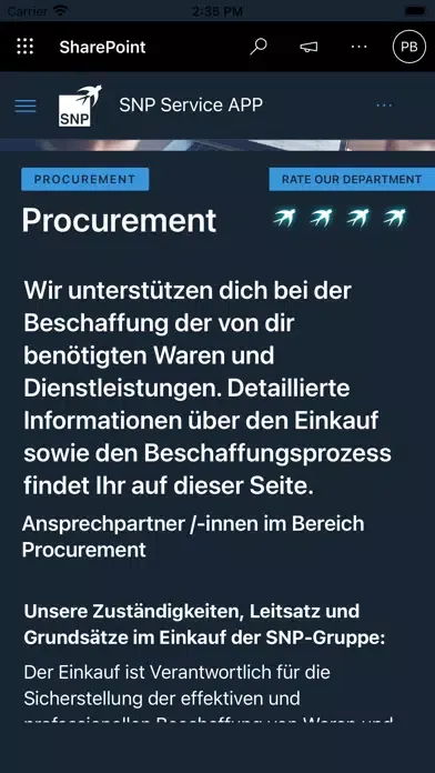SNP Service Screenshots