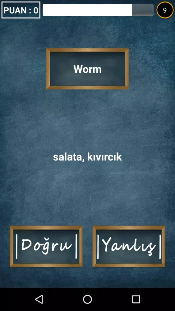 Capturas de tela do İngilizce Kelime Oyunu