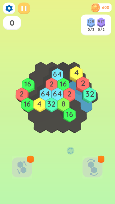 2048 Hexagon - Merge Puzzle 3D應用截圖