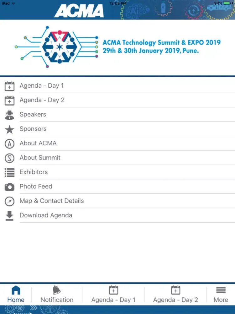 Скриншоты ACMA SUMMIT iPad 