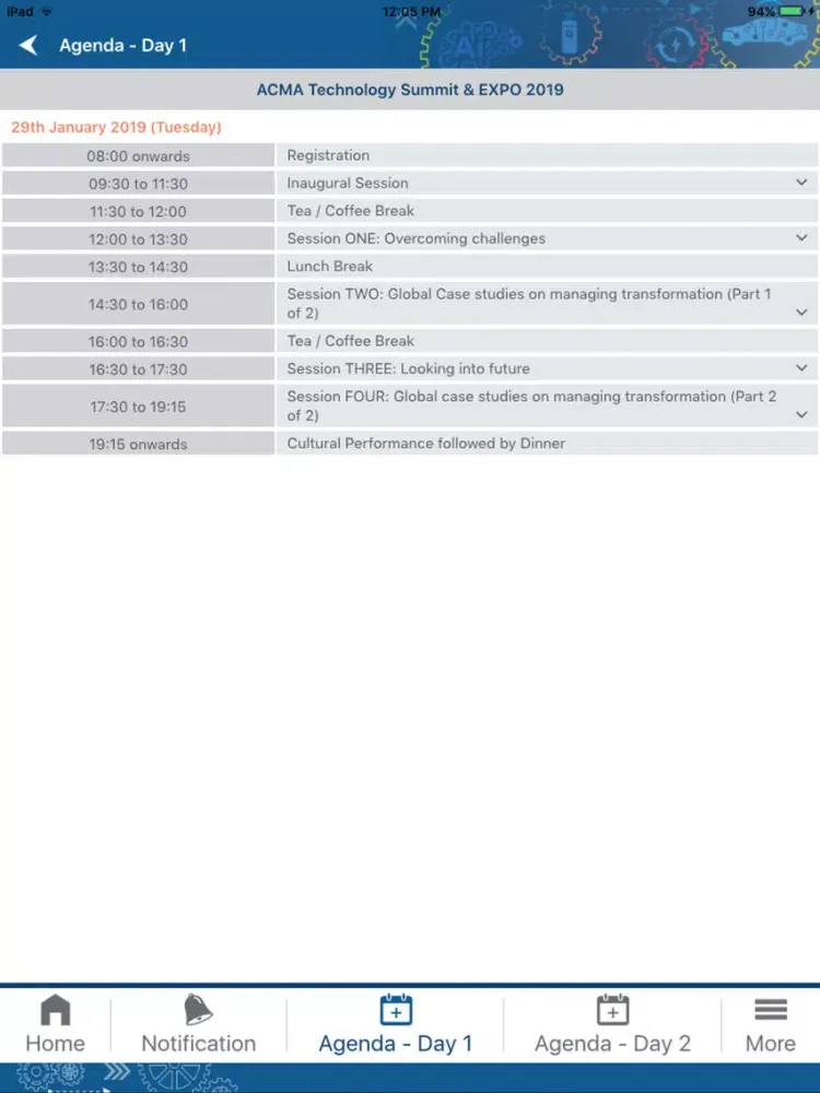 Скриншоты ACMA SUMMIT iPad 