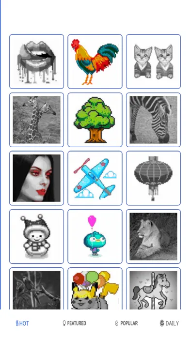 Captures d'écran de No Draw Pixel Art Coloring Box