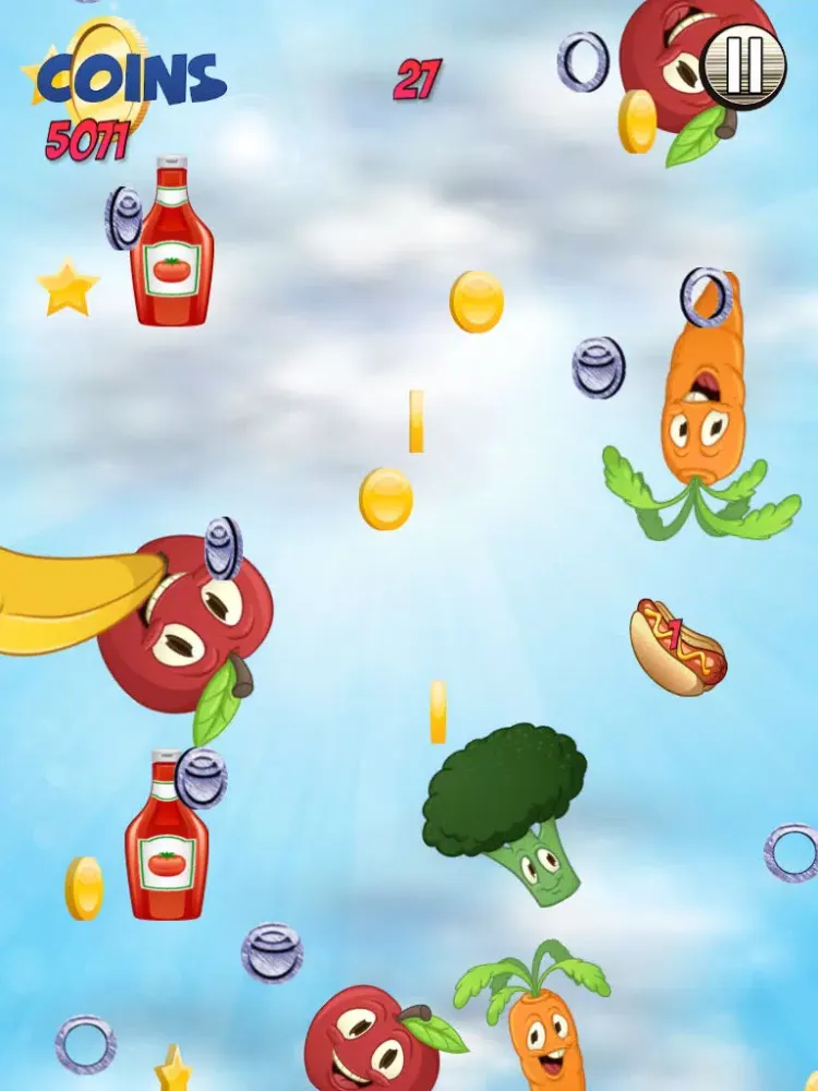 تصاویر Frenzy Food Mania Games - Crazy Sky Hotdog Party Game iPad 