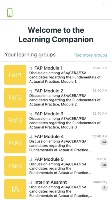 Zrzuty ekranu SOA Learning Companion