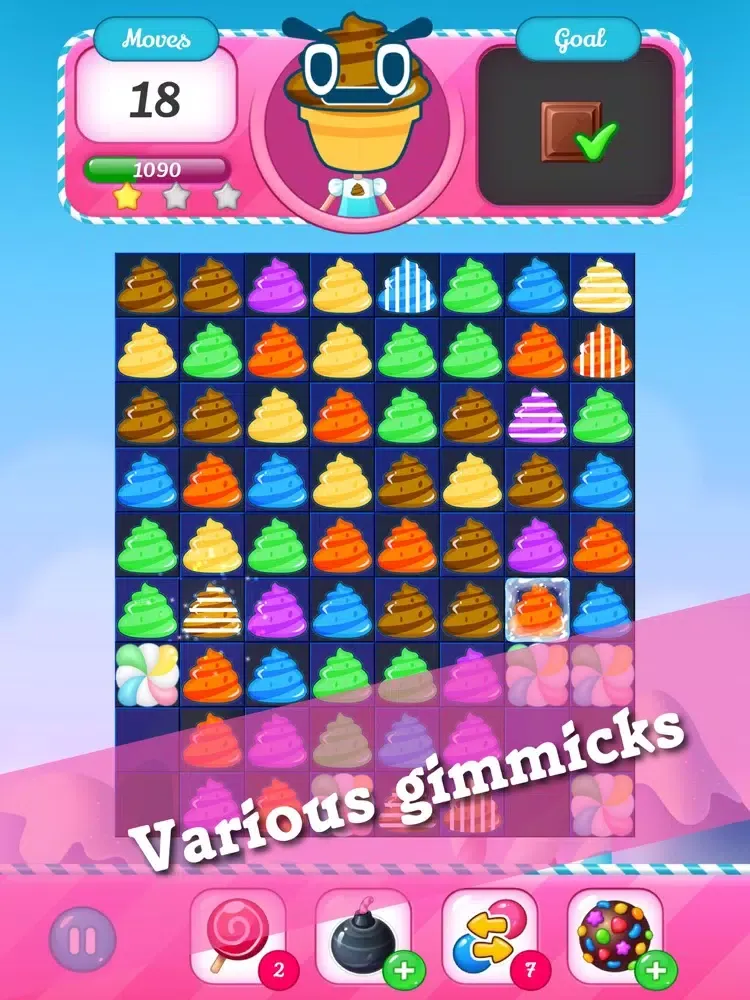 IceCream Candy Match-3 Puzzle iPad  Ekran Görüntüleri