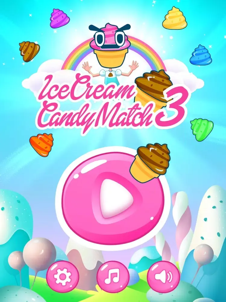 IceCream Candy Match-3 Puzzle iPad  Ekran Görüntüleri