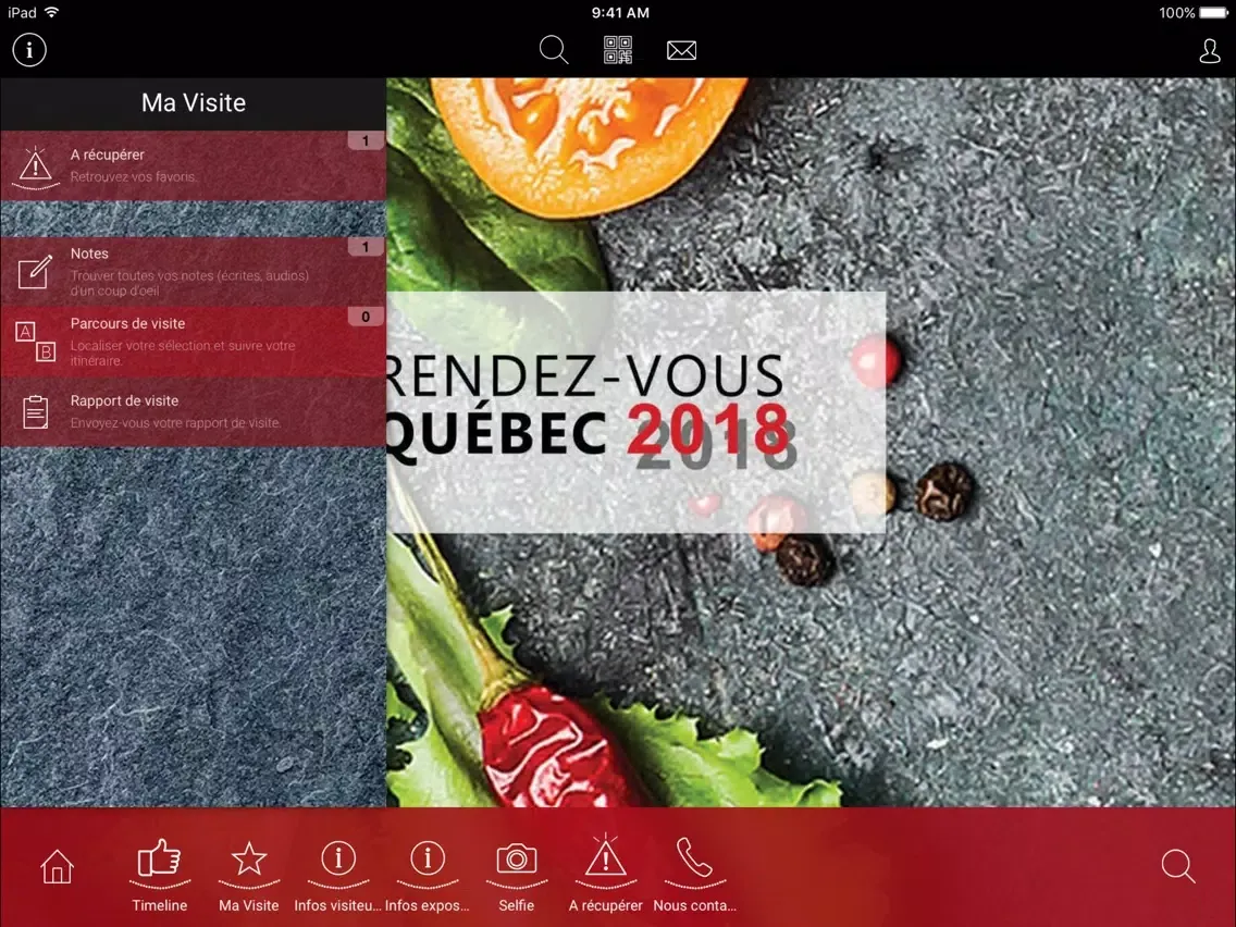 Rendez-vous Québec 2018 iPad  Screenshots