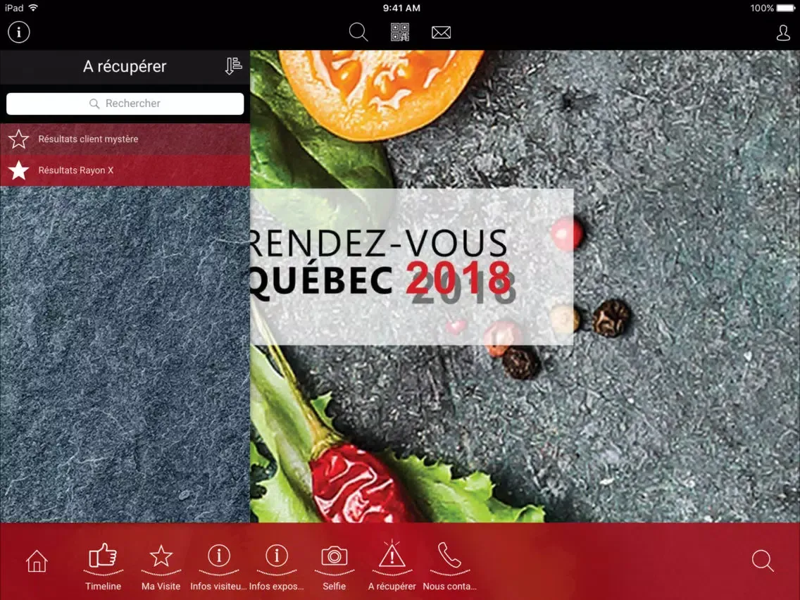 Rendez-vous Québec 2018 iPad  Screenshots