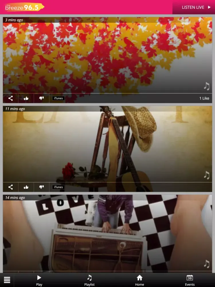 96.5 The Breeze iPad  스크린샷