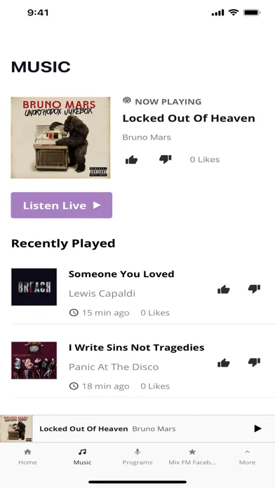 Ảnh chụp màn hình của 104.7 The Mix