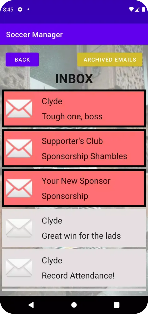 Скриншоты Soccer Manager