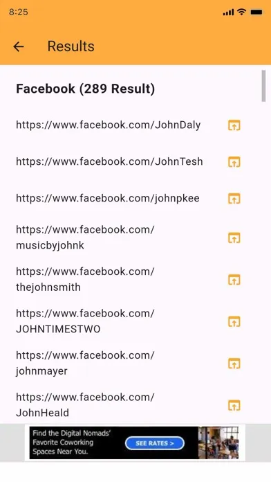Screenshot di Social Profile Searcher