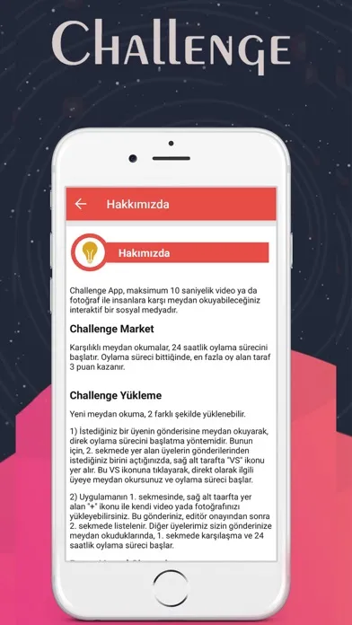 Challenge App Screenshots