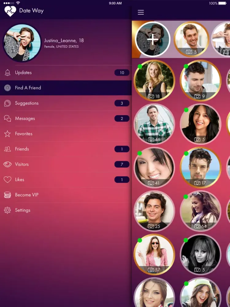 Capturas de tela do Date Way - Chat and Dating App iPad 