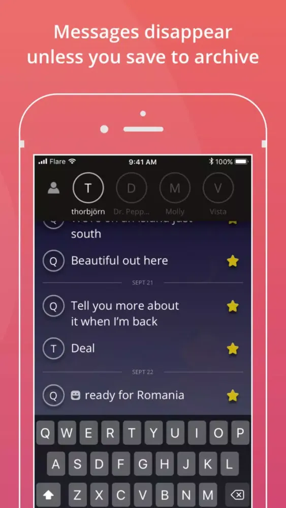 Скриншоты Flare - Fastest messenger ever
