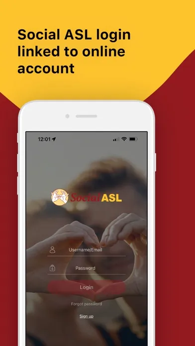 Tangkapan skrin Social ASL Community App