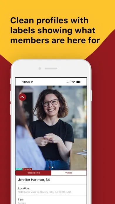 Tangkapan skrin Social ASL Community App