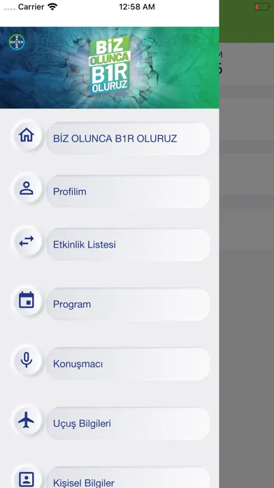Capturas de tela do BayerTR Events