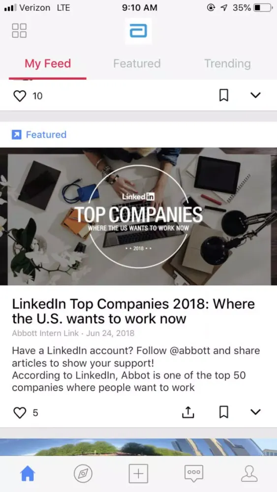 Abbott Intern Link Ekran Görüntüleri