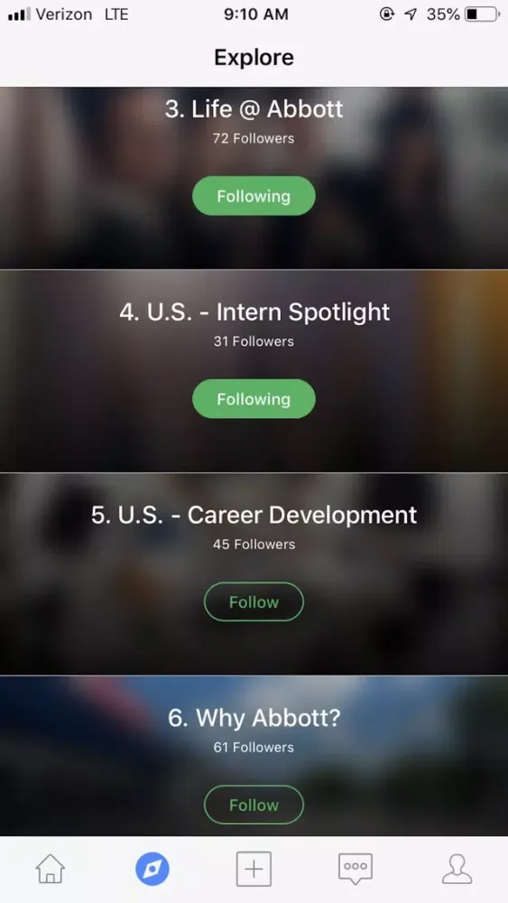 Abbott Intern Link Ekran Görüntüleri
