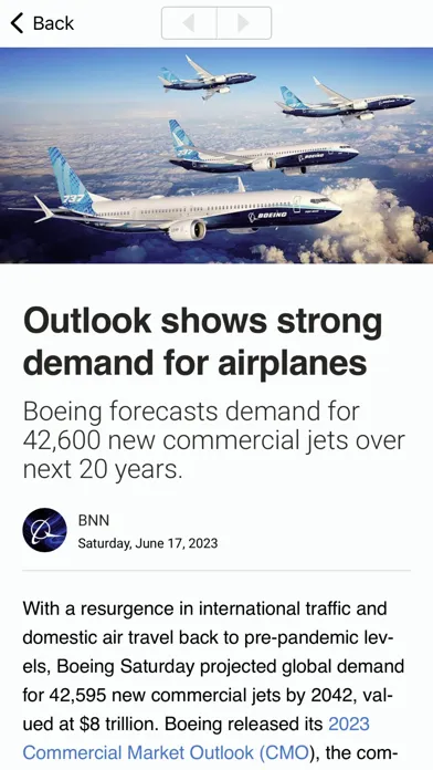 Скриншоты Boeing News Now