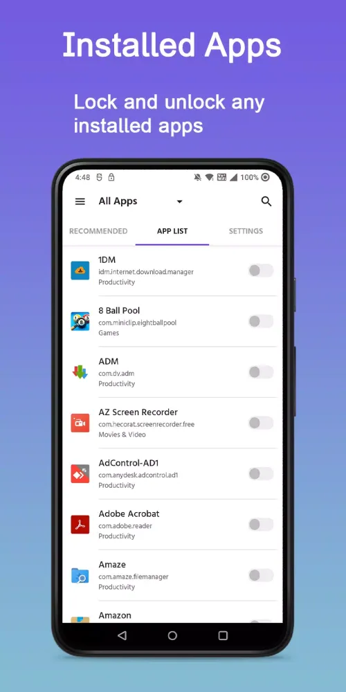 MX App Locker Screenshots