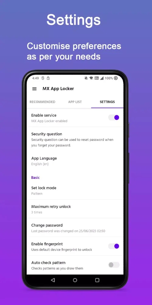 MX App Locker Screenshots