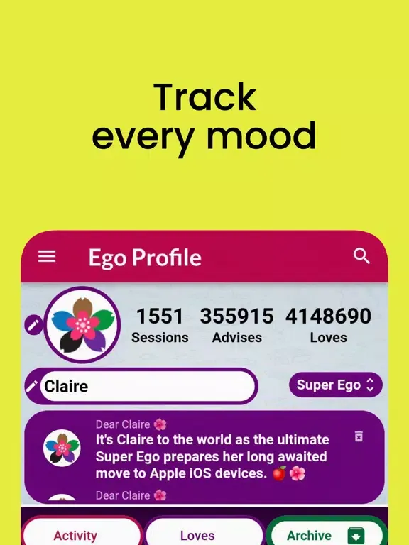 Dear Claire - Ai Diary Chat iPad  سکرین شاٹس