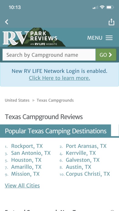 RV Park and Campground Reviews应用截图