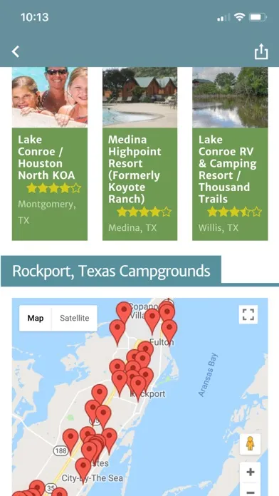 Tangkapan skrin RV Park and Campground Reviews