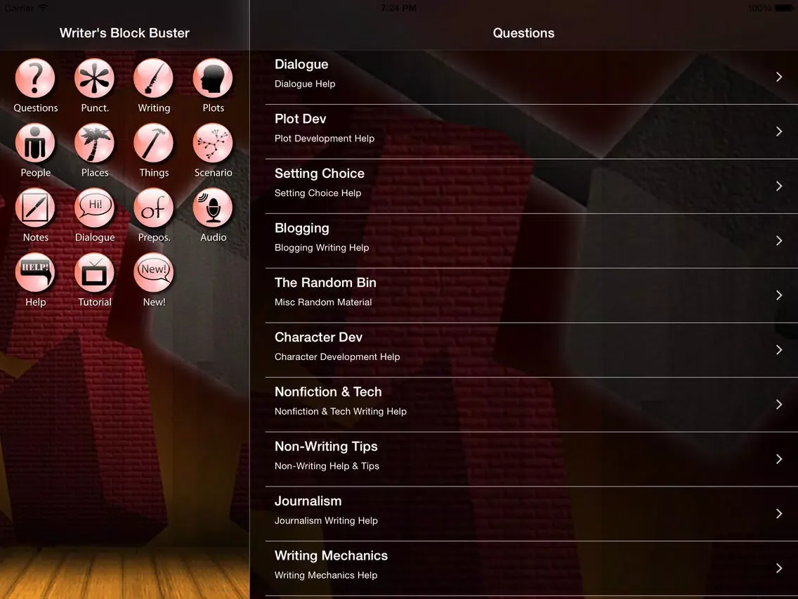 Screenshot di Writer's Block Buster iPad 