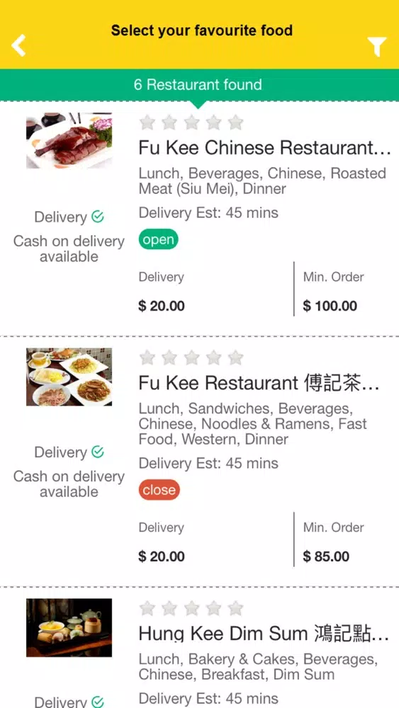 Socialmeals Customer app Screenshots