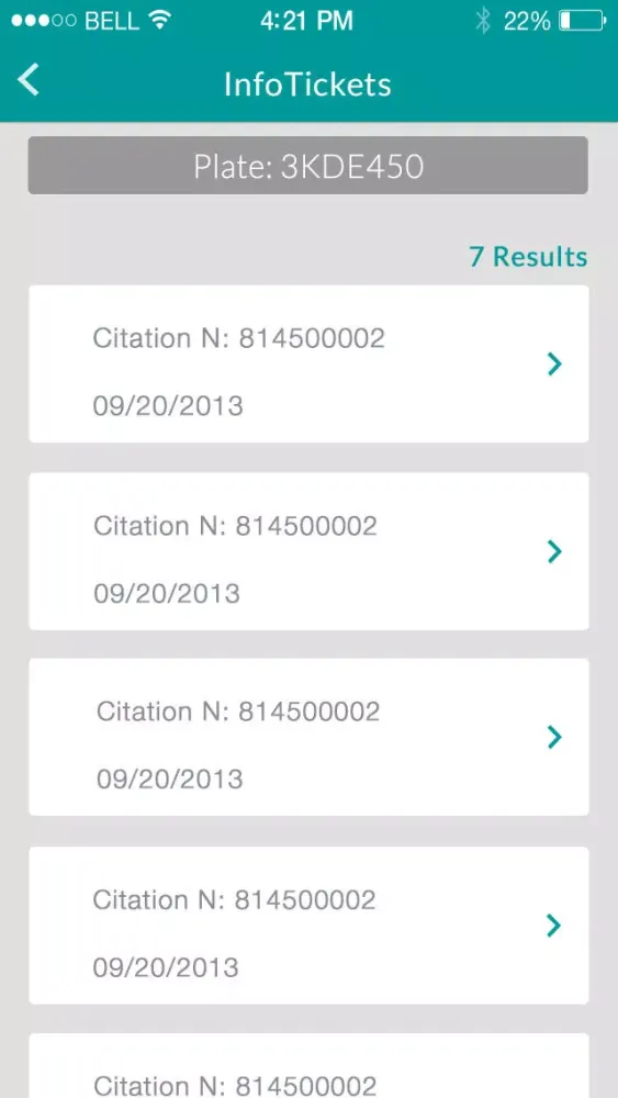 infoTickets - Find your traffic tickets with your license plate number Screenshots