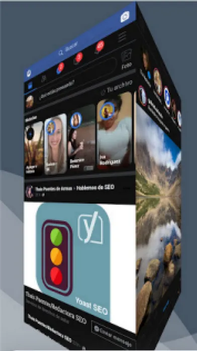 صور Social Networks 3D Media cube