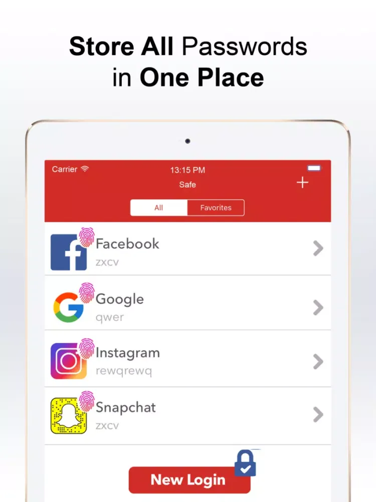 Zrzuty ekranu SecureLock - Backup for Social iPad 