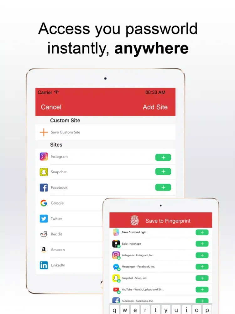 Zrzuty ekranu SecureLock - Backup for Social iPad 