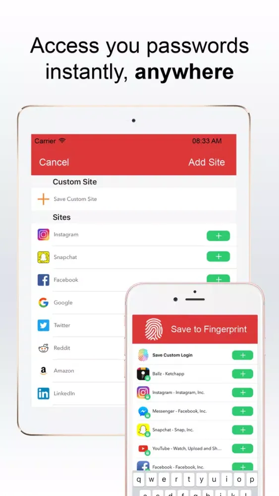 Zrzuty ekranu SecureLock - Backup for Social