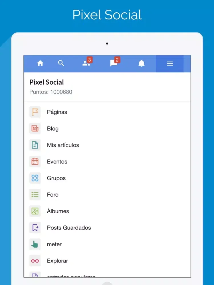 Pixel Social iPad 应用截图