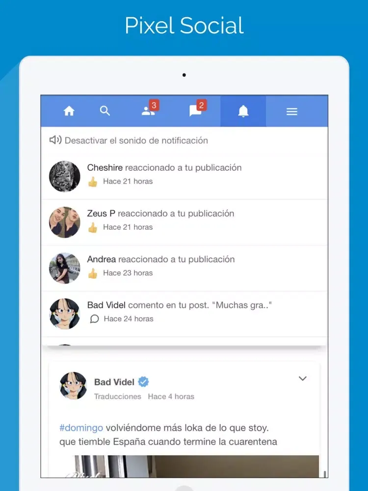 Pixel Social iPad 应用截图