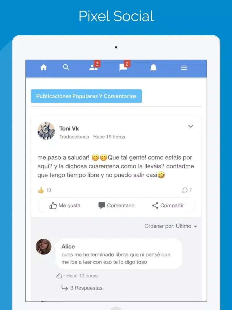 Pixel Social iPad 应用截图