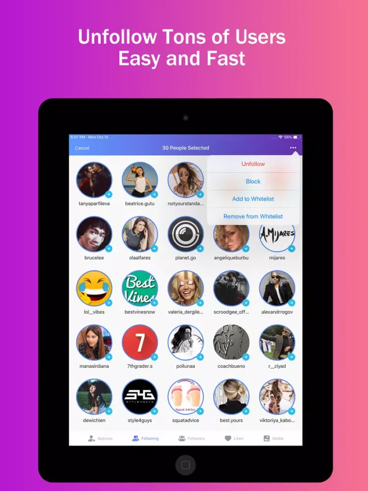 Zrzuty ekranu InstaClean - Cleaner for IG iPad 