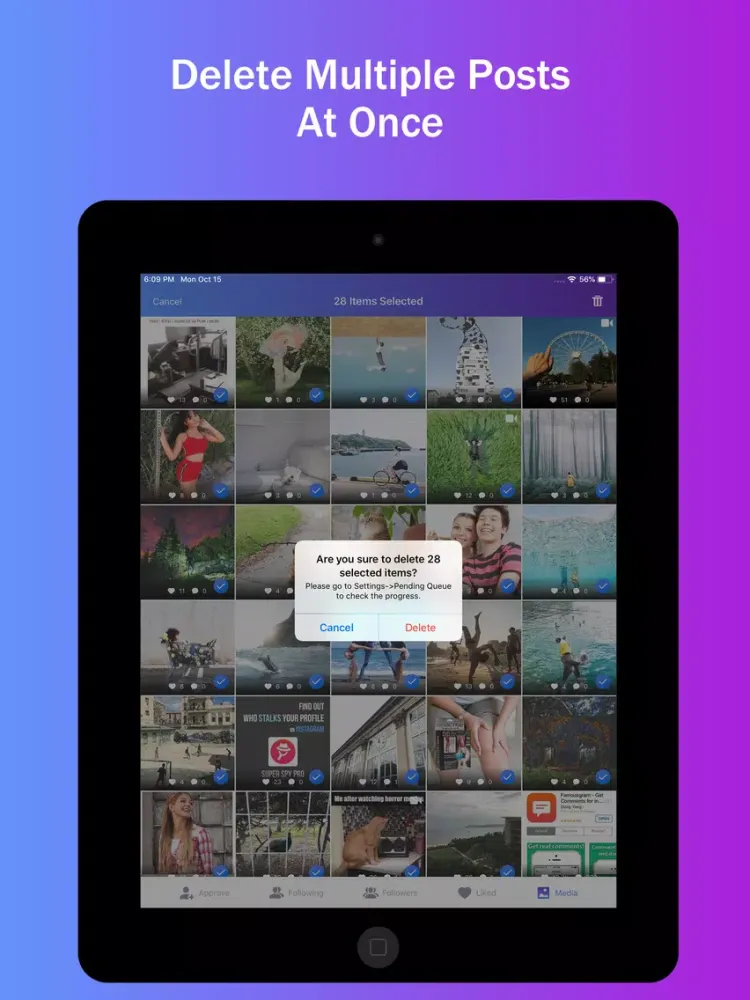 Zrzuty ekranu InstaClean - Cleaner for IG iPad 