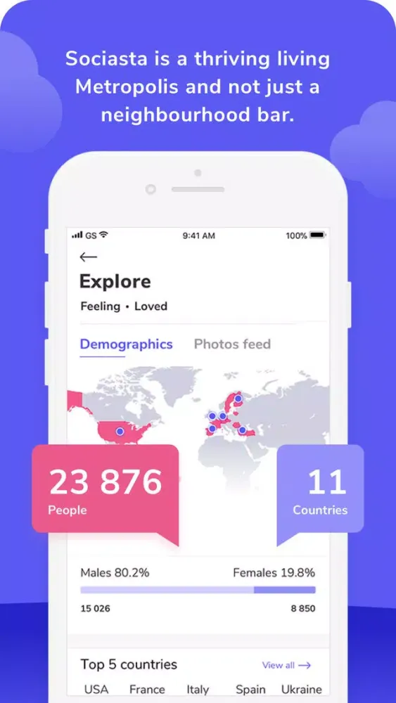 ภาพหน้าจอของ Sociasta: Social Photo Feeds